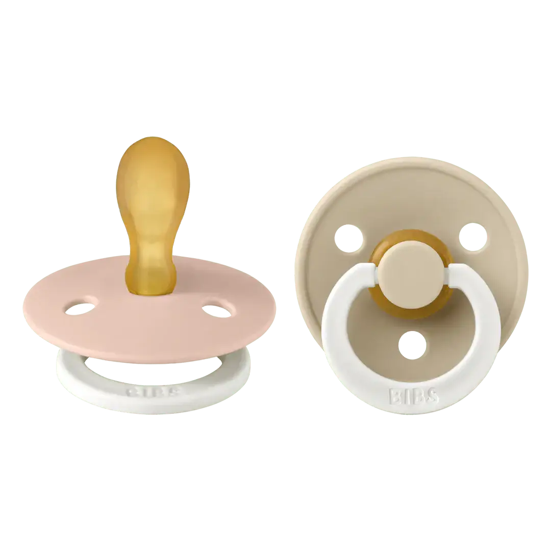 Set de 2 Chupetes Bibs GLOW - Rubor/Vainilla