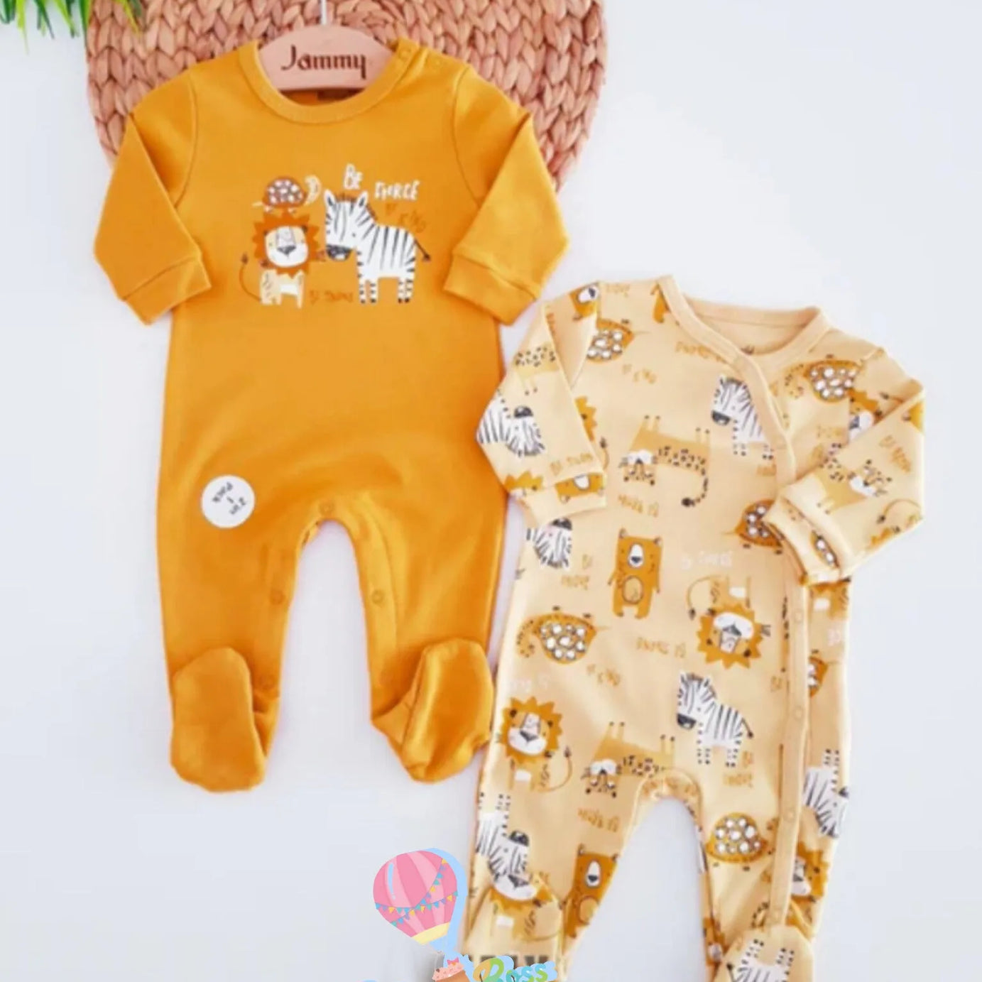 Pack de 2 Grenouillères Miniworld 100% Coton - Babyboss.ma - pour bébé maroc