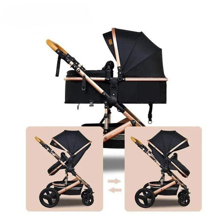 Pack poussette de Luxe 3 en 1 Noir – Belecoo - BELECOO - Poussettes pour bébés pour bébé Maroc -www.babyboss.ma