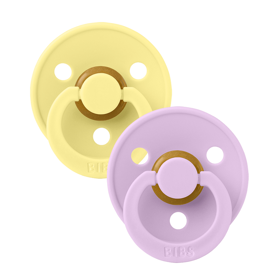bibs-colour-2pack-pacifier-sunshine-violetskyu-shield - Babyboss.ma -bebe-maroc