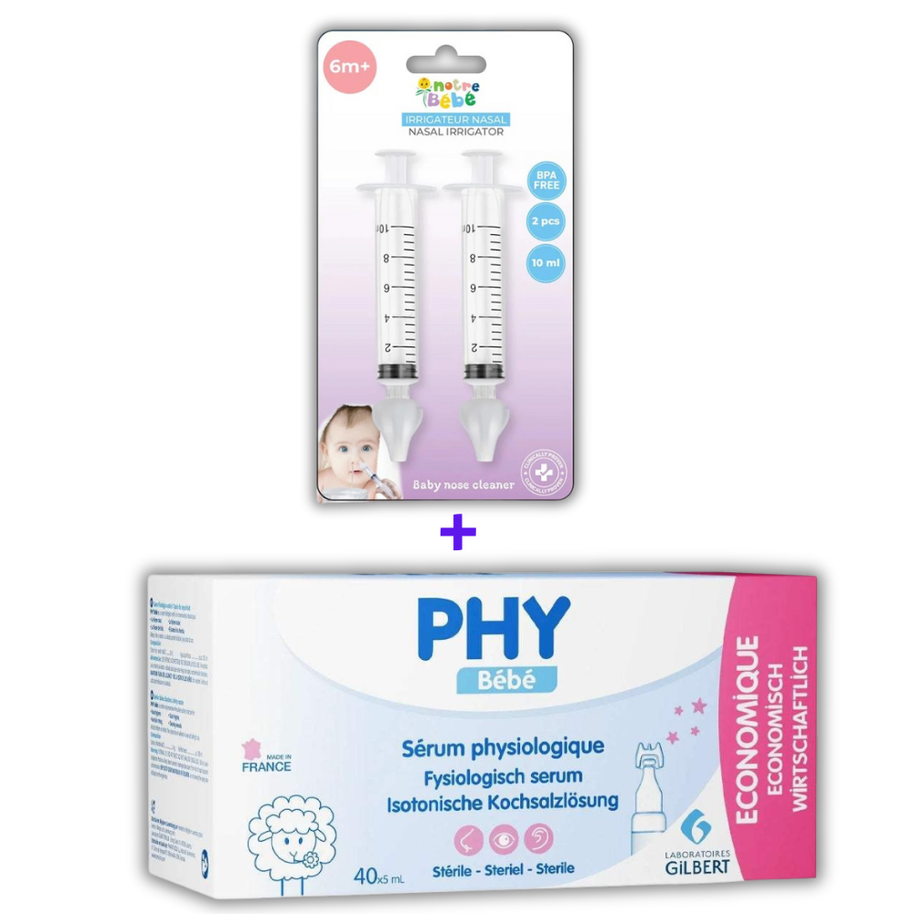 Pack Sérum Phy + Seringue Nasale - Gilbert - - Babyboss.ma