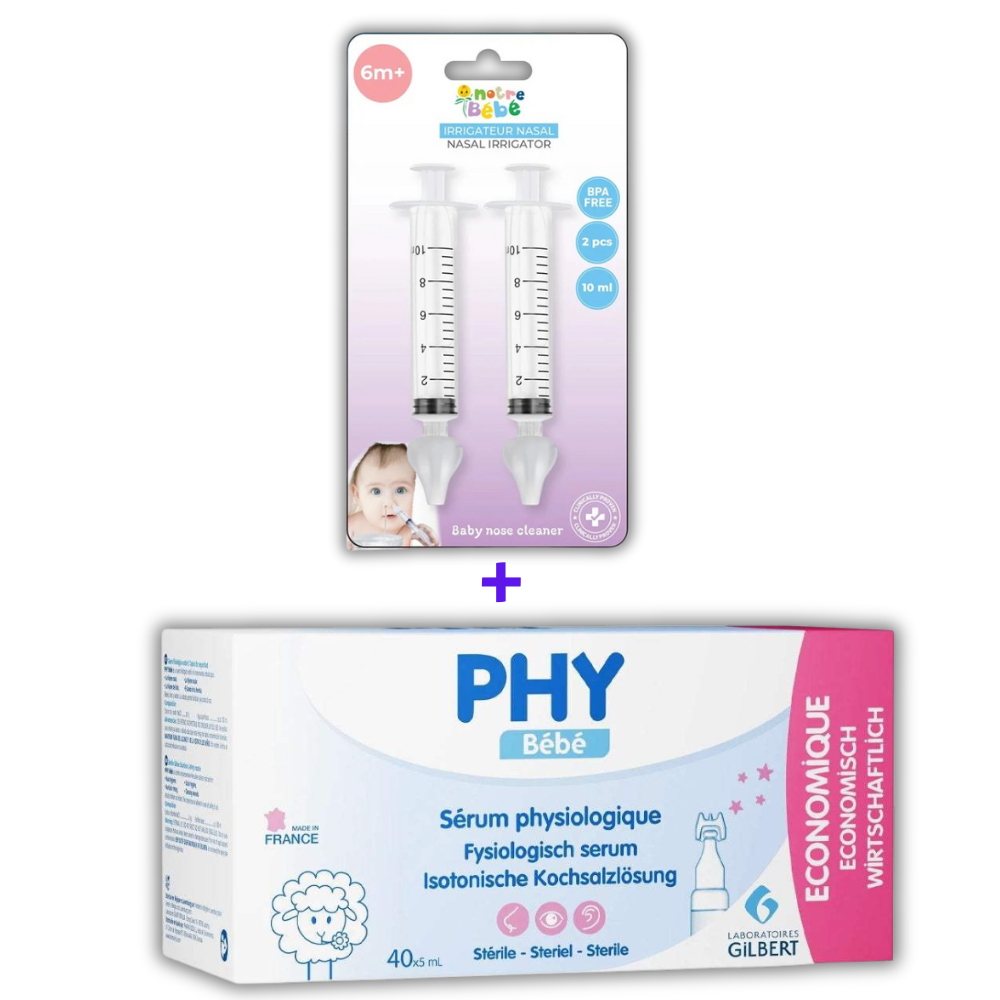 Pack Sérum Phy + Seringue Nasale - Gilbert - - Babyboss.ma