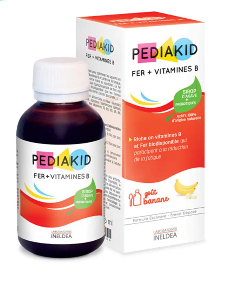 PEDIAKID Fer + Vitamines B goût banane 125ml - PEDIAKID - pour bébé maroc