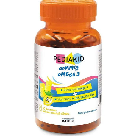 PEDIAKID Gommes Omega 3 - 60 Pièces 138g - PEDIAKID - Vitamines pour bébé Maroc -www.babyboss.ma