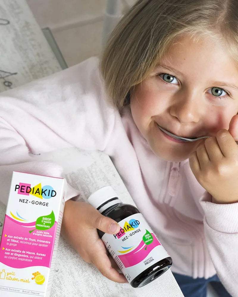 PEDIAKID Nez-Gorge goût citron miel 125ml - PEDIAKID - Vitamines pour bébé Maroc -www.babyboss.ma