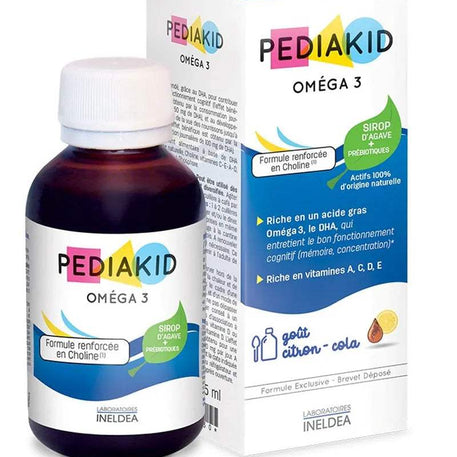 PEDIAKID Oméga 3 goût citron - cola 125ml - PEDIAKID - Vitamines pour bébé Maroc -www.babyboss.ma