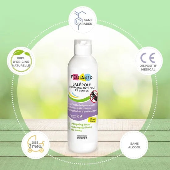 Champú antipiojos y liendres Pediakid balépou 200ml