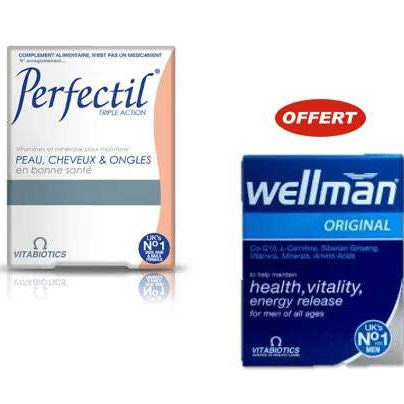 Perfectil 30 Comprimes + Wellman Original OFFERT - Perfectil - pour bébé Maroc -www.babyboss.ma