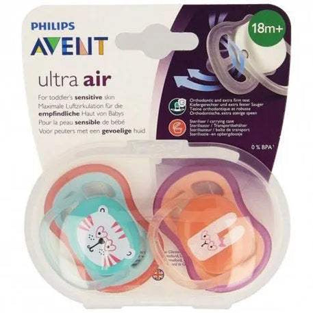philips-avent-ultra-air-sucette-18m-girafe-x2-babyboss-ma-philips-avent-pour-bebe-maroc - Babyboss.ma -bebe-maroc