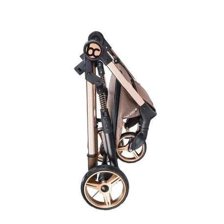 Poussette duo BABY CARE – marron gold - BABY CARE - Poussettes pour bébé Maroc -www.babyboss.ma