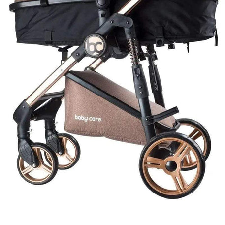 Poussette duo BABY CARE – marron gold - BABY CARE - Poussettes pour bébé Maroc -www.babyboss.ma