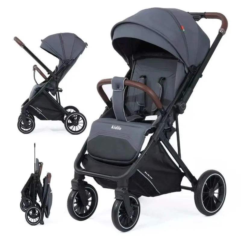 Poussette Kidilo double face 6530 Gris foncé