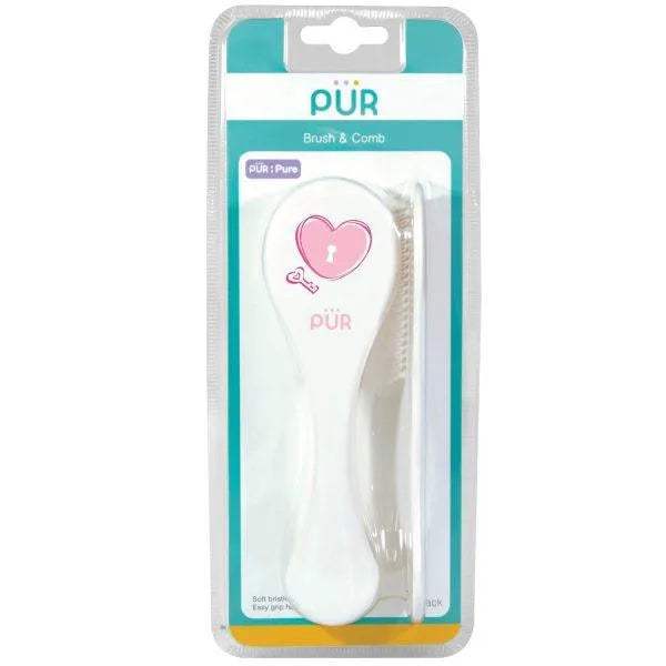 PUR BROSSE ET PEIGNE rose - Pur - pour bébé Maroc -www.babyboss.ma