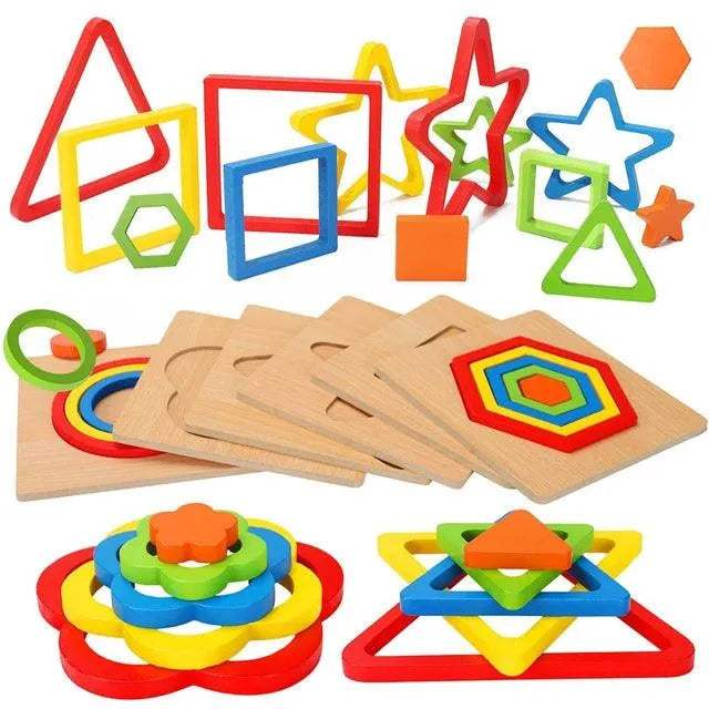 Puzzle en bois - babyboss toys - pour bébé Maroc -www.babyboss.ma