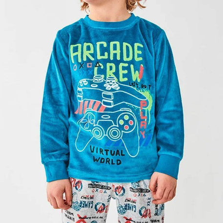 pyjama garçon velour - tobogan - pour bébé Maroc -www.babyboss.ma