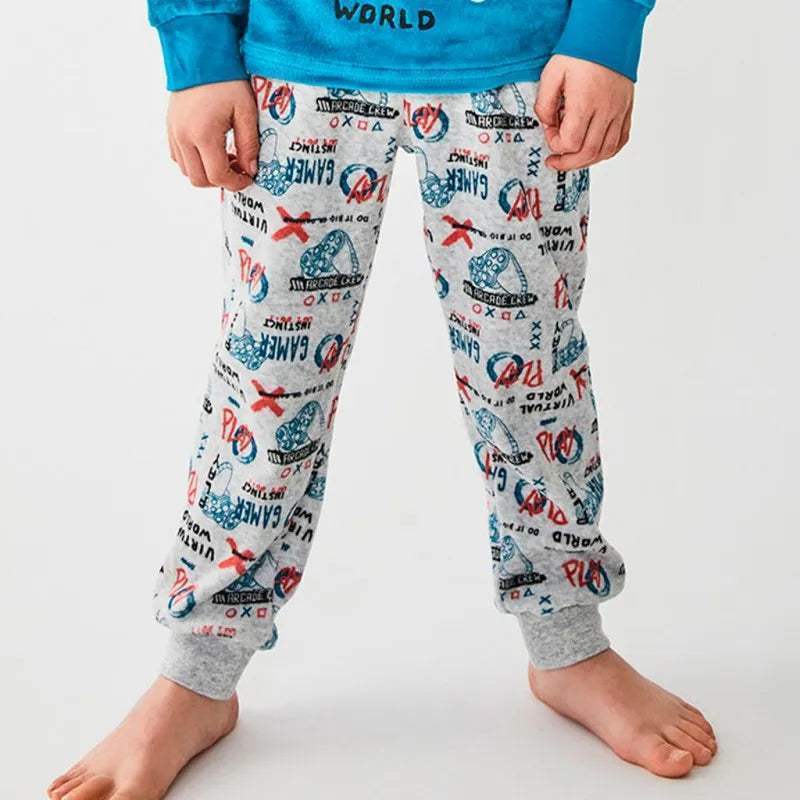 pyjama garçon velour - tobogan - pour bébé Maroc -www.babyboss.ma