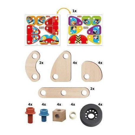 Quercetti Véhicule En Bois Playbio 32 Pièces - Quercetti - pour bébé Maroc -www.babyboss.ma