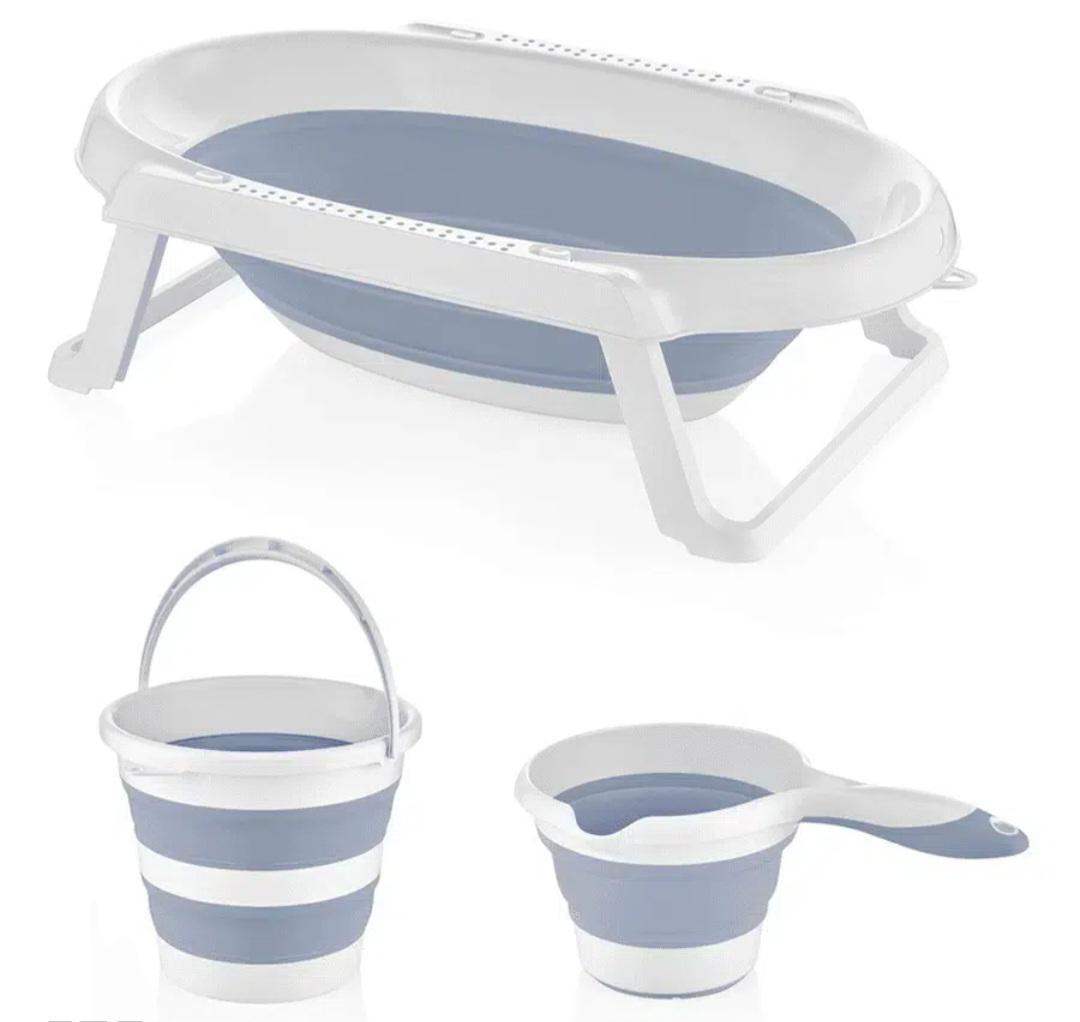 Set Baignoire pliable + Seau + Verseur - bain - Hygiène et Soin pour bébé Maroc -www.babyboss.ma