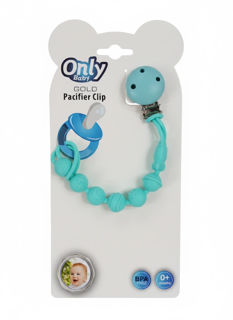 Attache sucettes en silicone multicolores - Only babay - pour bébé Maroc -www.babyboss.ma