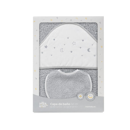 Interbaby cap de bain 100×100 et bavoir