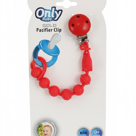 Attache sucettes en silicone multicolores - Only babay - pour bébé Maroc -www.babyboss.ma