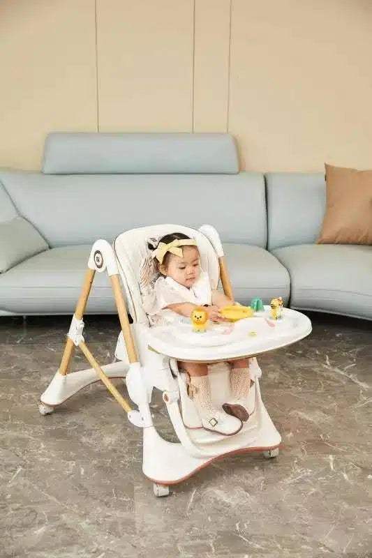 Kidilo Chaise haute avec fonction Balancelle et Relax-Gris - Kidilo - Chaise Haute pour bébé Maroc -www.babyboss.ma