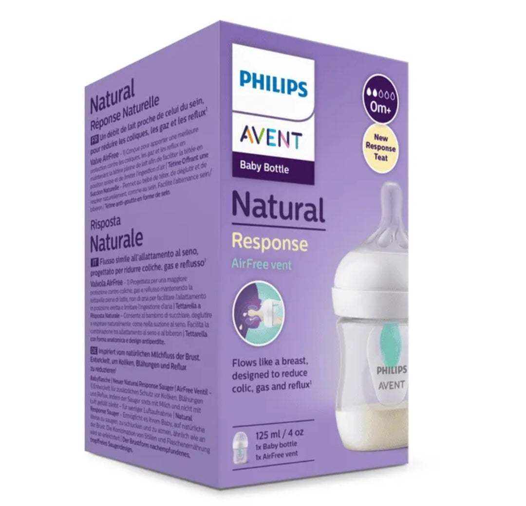 BIBERON NATURAL RESPONSE VALVE AIRFREE 125ML 0MOIS+ PHILIPS AVENT - Philips Avent - pour bébé Maroc -www.babyboss.ma
