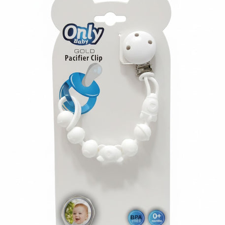 Attache sucettes en silicone multicolores - Only babay - pour bébé Maroc -www.babyboss.ma