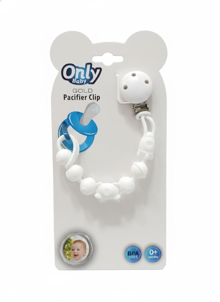 Attache sucettes en silicone multicolores - Only babay - pour bébé Maroc -www.babyboss.ma