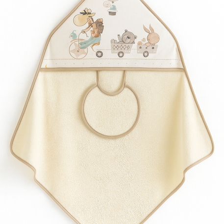 Interbaby cap de bain 100×100 et bavoir