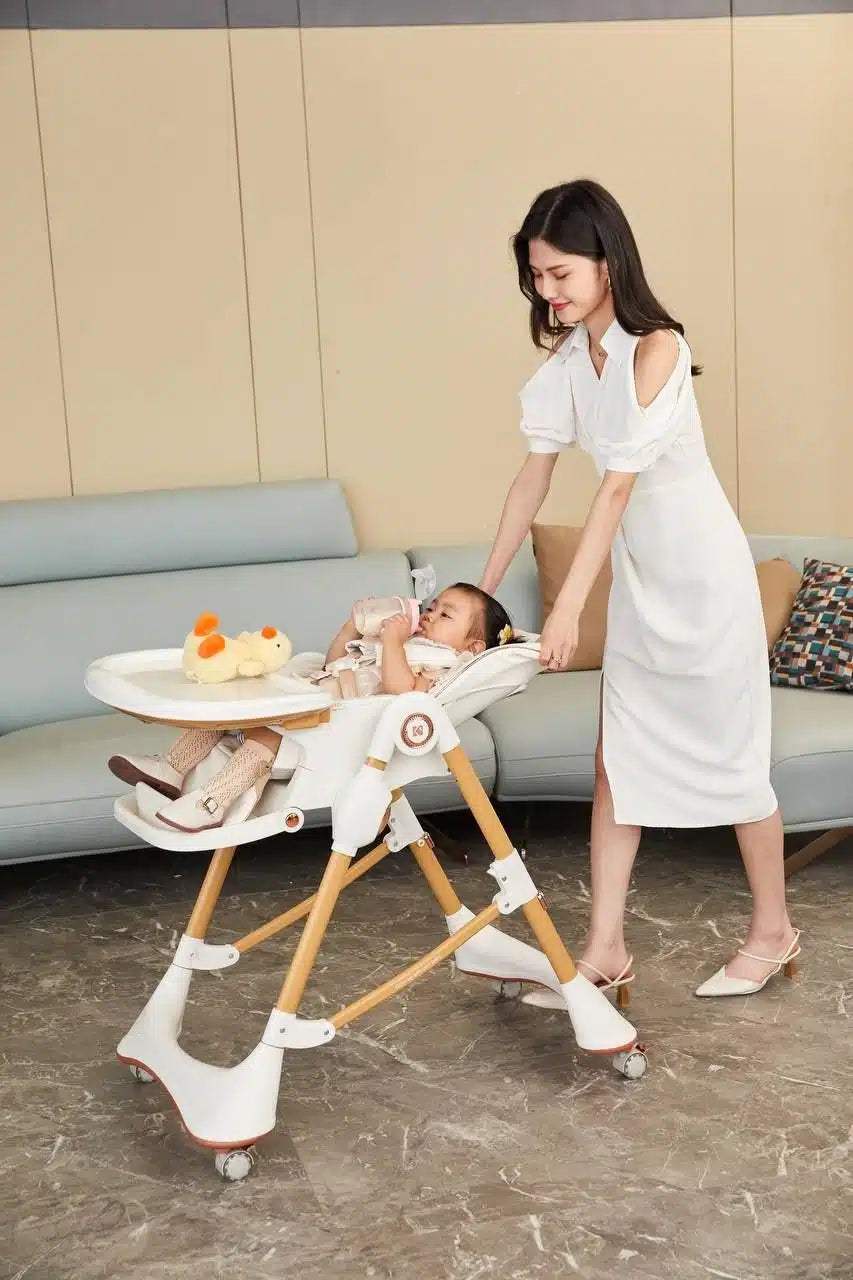 Kidilo Chaise haute avec fonction Balancelle et Relax-Gris - Kidilo - Chaise Haute pour bébé Maroc -www.babyboss.ma