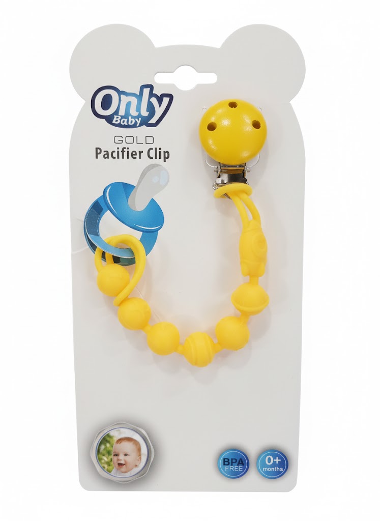 Attache sucettes en silicone multicolores - Only babay - pour bébé Maroc -www.babyboss.ma