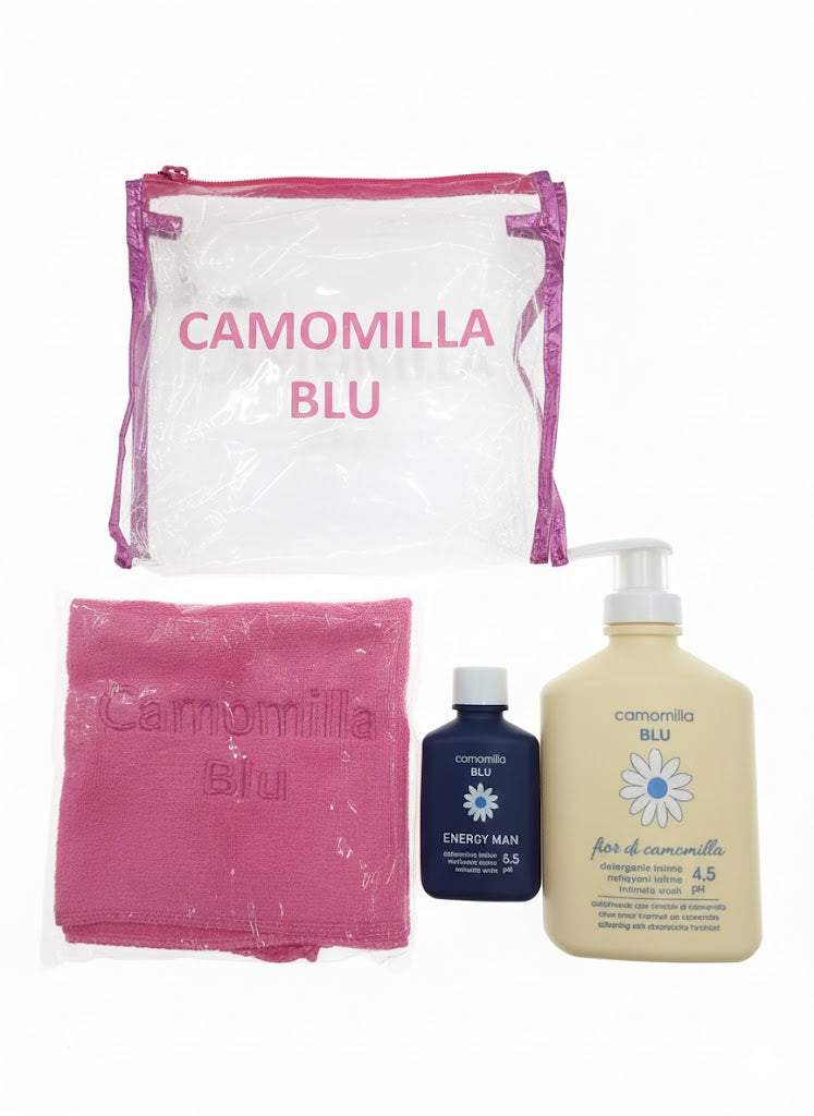 Camomilla Blu Fior Di Camomille Nettoyant Intime Ph 4.5 avec trousse et serviette offert