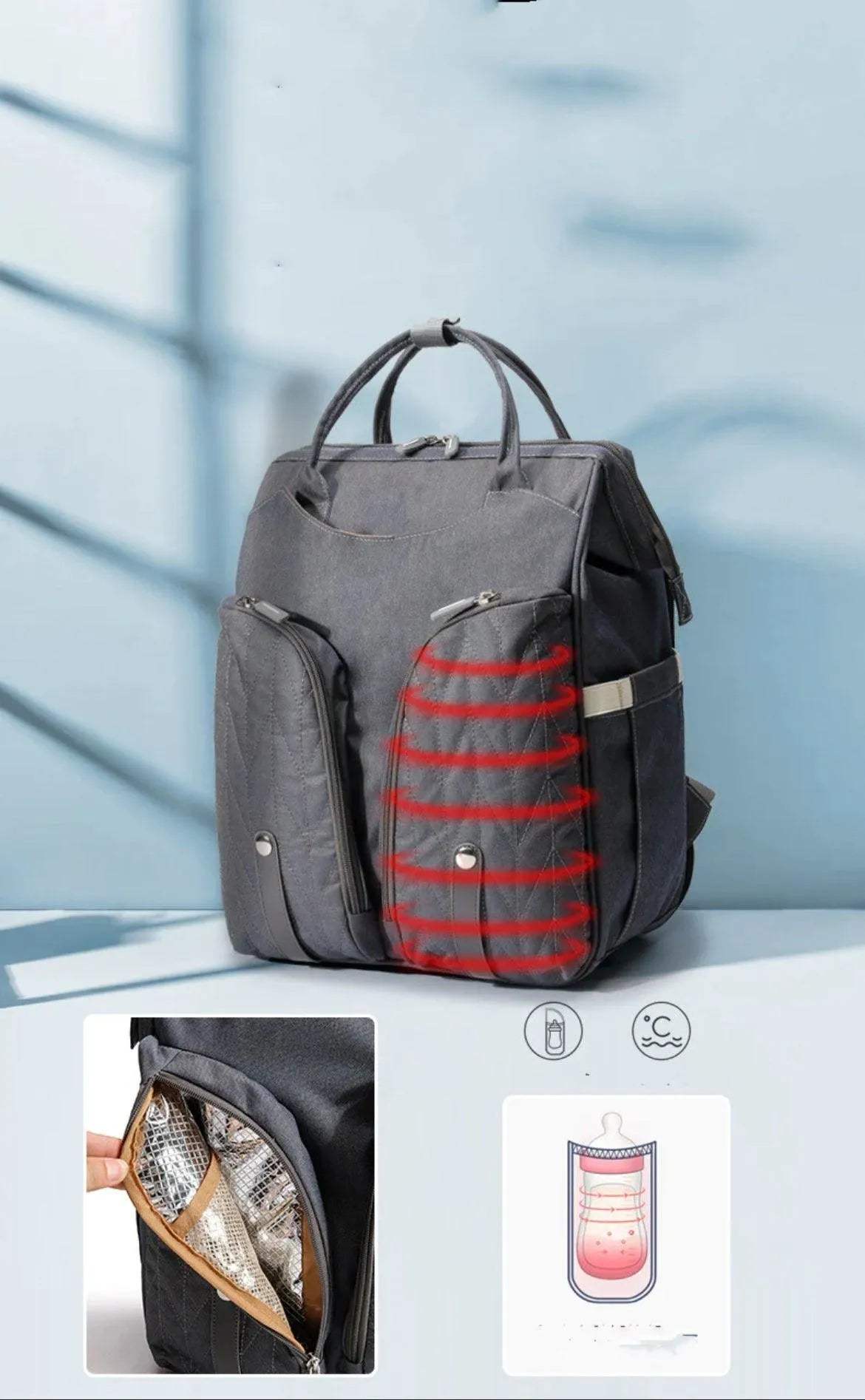 Sac à Dos à Langer avec Lit à Langer Lit Pliant Portable Convertible Multifonction - sac - pour bébé Maroc -www.babyboss.ma