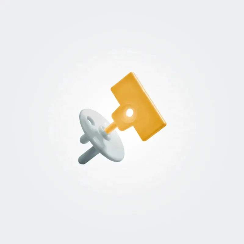 Safety 1st Cache Prises avec Clés Blanc 12 Pièces - Safety - pour bébé Maroc -www.babyboss.ma