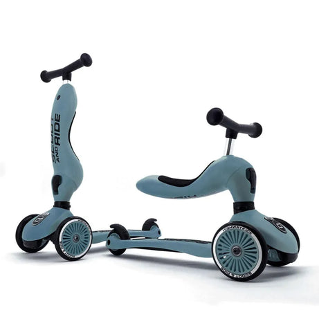 Scoot And Ride Trottinette 2en1 Highwaykick 1 - Bleu Acier - Scoot And Ride - pour bébé maroc