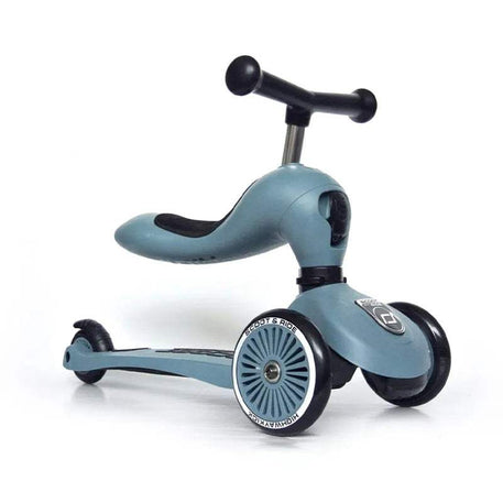Scoot And Ride Trottinette 2en1 Highwaykick 1 - Bleu Acier - Scoot And Ride - Trottinettes Evolutives pour bébé Maroc -www.babyboss.ma