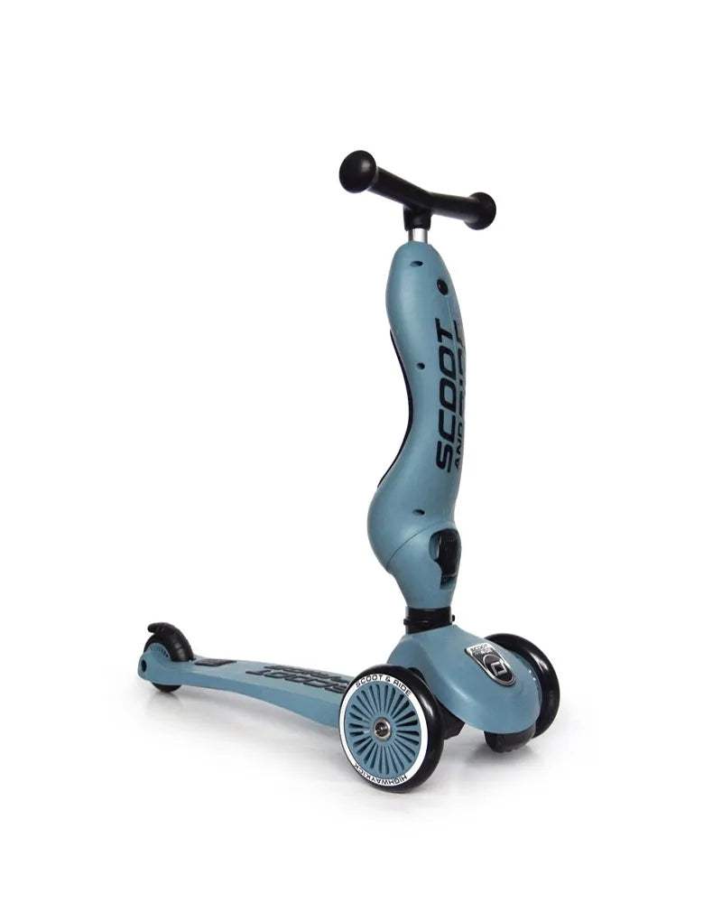 Scoot And Ride Trottinette 2en1 Highwaykick 1 - Bleu Acier - Scoot And Ride - Trottinettes Evolutives pour bébé Maroc -www.babyboss.ma