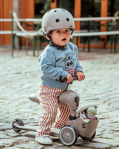 Scoot And Ride Trottinette 2en1 Highwaykick 1 Lifestyle - Brown Lines - Scoot And Ride - pour bébé maroc