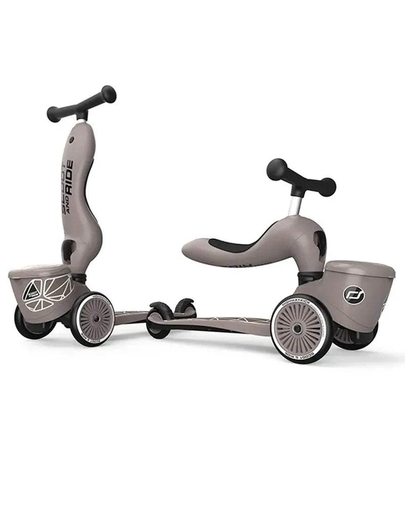 Scoot And Ride Trottinette 2en1 Highwaykick 1 Lifestyle - Brown Lines - Scoot And Ride - Trottinettes Evolutives pour bébé Maroc -www.babyboss.ma