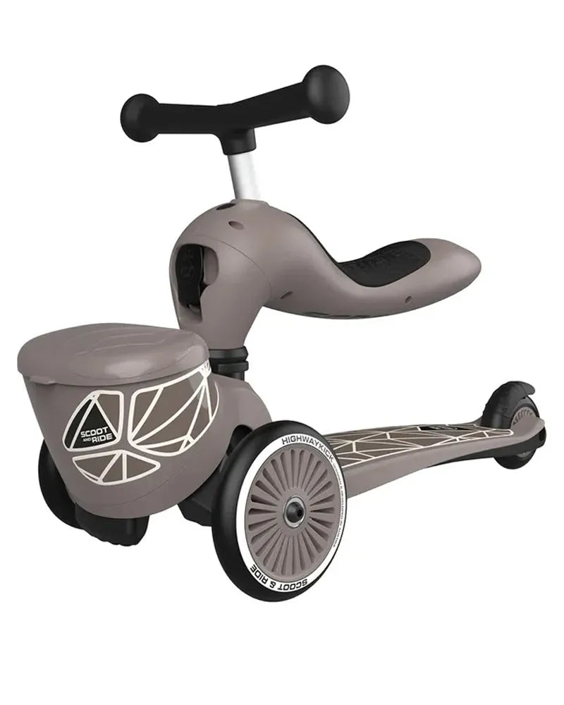 Scoot And Ride Trottinette 2en1 Highwaykick 1 Lifestyle - Brown Lines - Scoot And Ride - pour bébé maroc