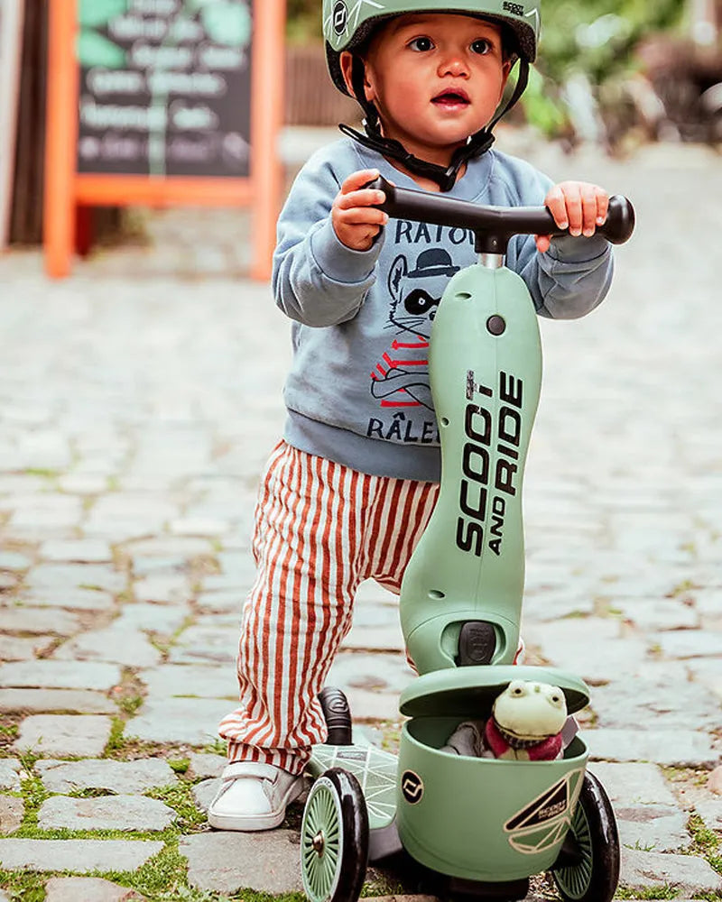 Scoot And Ride Trottinette 2en1 Highwaykick 1 Lifestyle - Green Lines - Scoot And Ride - pour bébé maroc