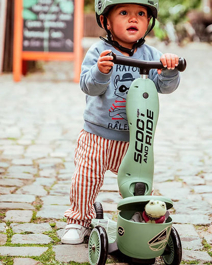 Scoot And Ride Trottinette 2en1 Highwaykick 1 Lifestyle - Green Lines - Scoot And Ride - pour bébé maroc