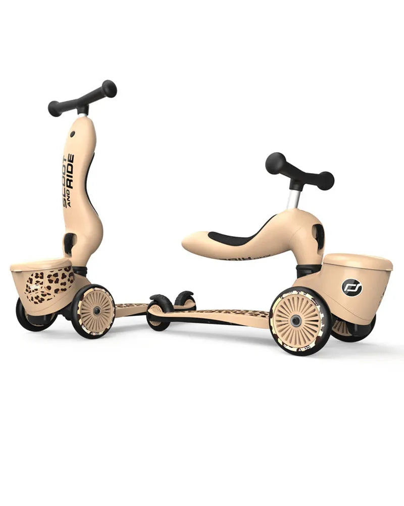 Scoot And Ride Trottinette 2en1 Highwaykick 1 Lifestyle - Leopard - Scoot And Ride - pour bébé maroc