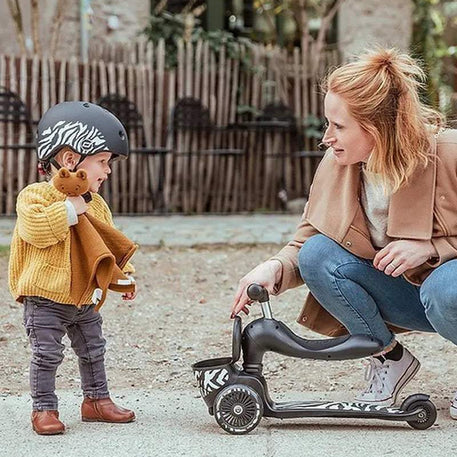 Scoot And Ride Trottinette 2en1 Highwaykick 1 Lifestyle - Zebra - Scoot And Ride - Trottinettes Evolutives pour bébé Maroc -www.babyboss.ma
