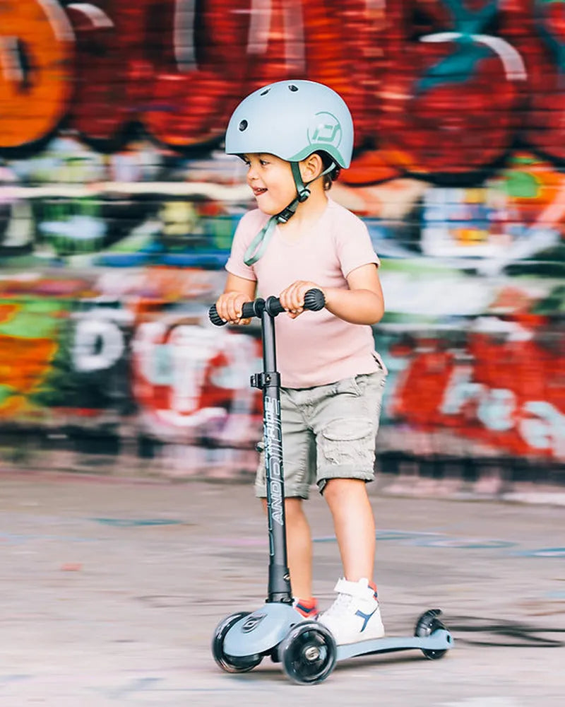 Scoot And Ride Trottinette 2en1 Highwaykick 3 Led - Bleu Acier - Scoot And Ride - pour bébé maroc