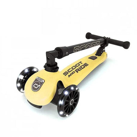 Scoot And Ride Trottinette 2en1 Highwaykick 3 Led - Citron - Scoot And Ride - Trottinettes 3 roues pour bébé Maroc -www.babyboss.ma