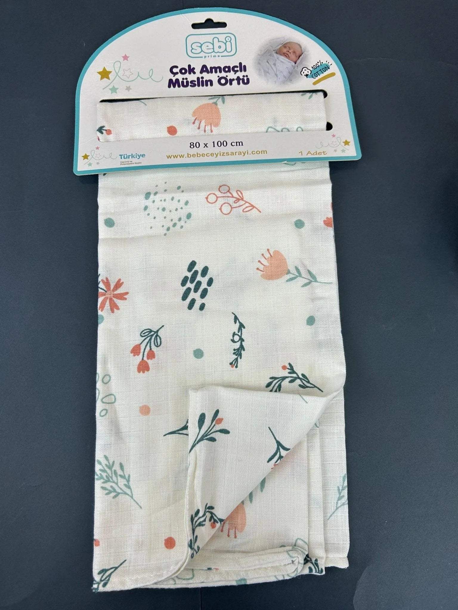 Sebi BébéHousse en mousseline multi-usages Sebi Baby 80X100 cm - Sebi - pour bébé Maroc -www.babyboss.ma