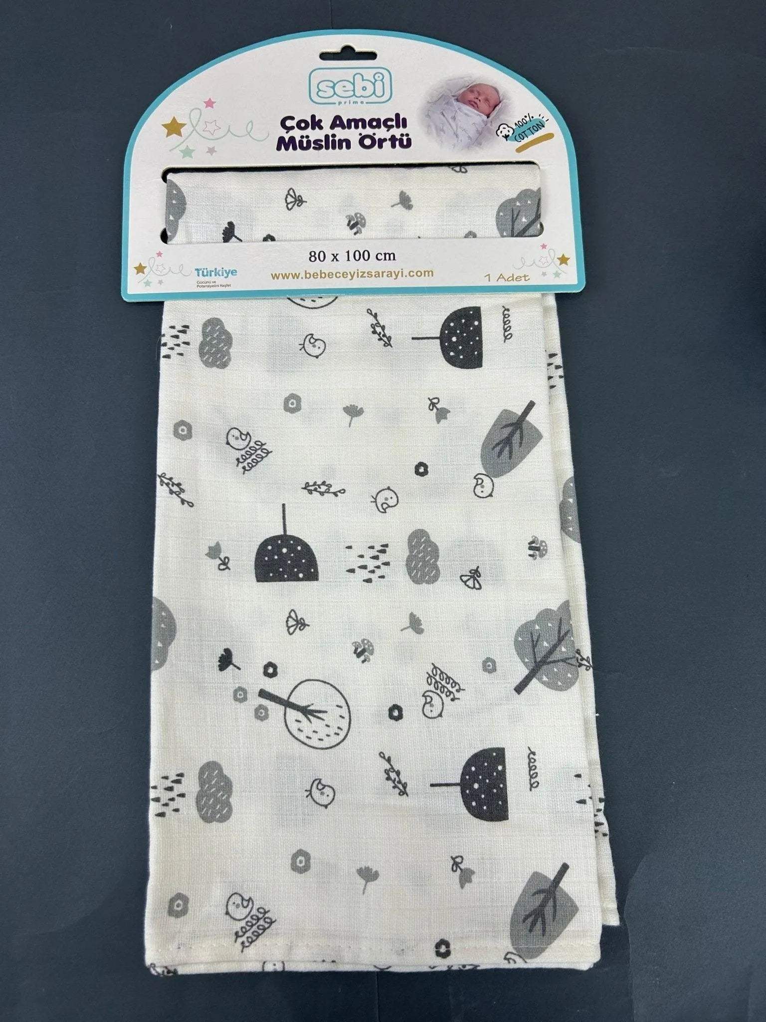 Sebi BébéHousse en mousseline multi-usages Sebi Baby 80X100 cm - Sebi - pour bébé Maroc -www.babyboss.ma