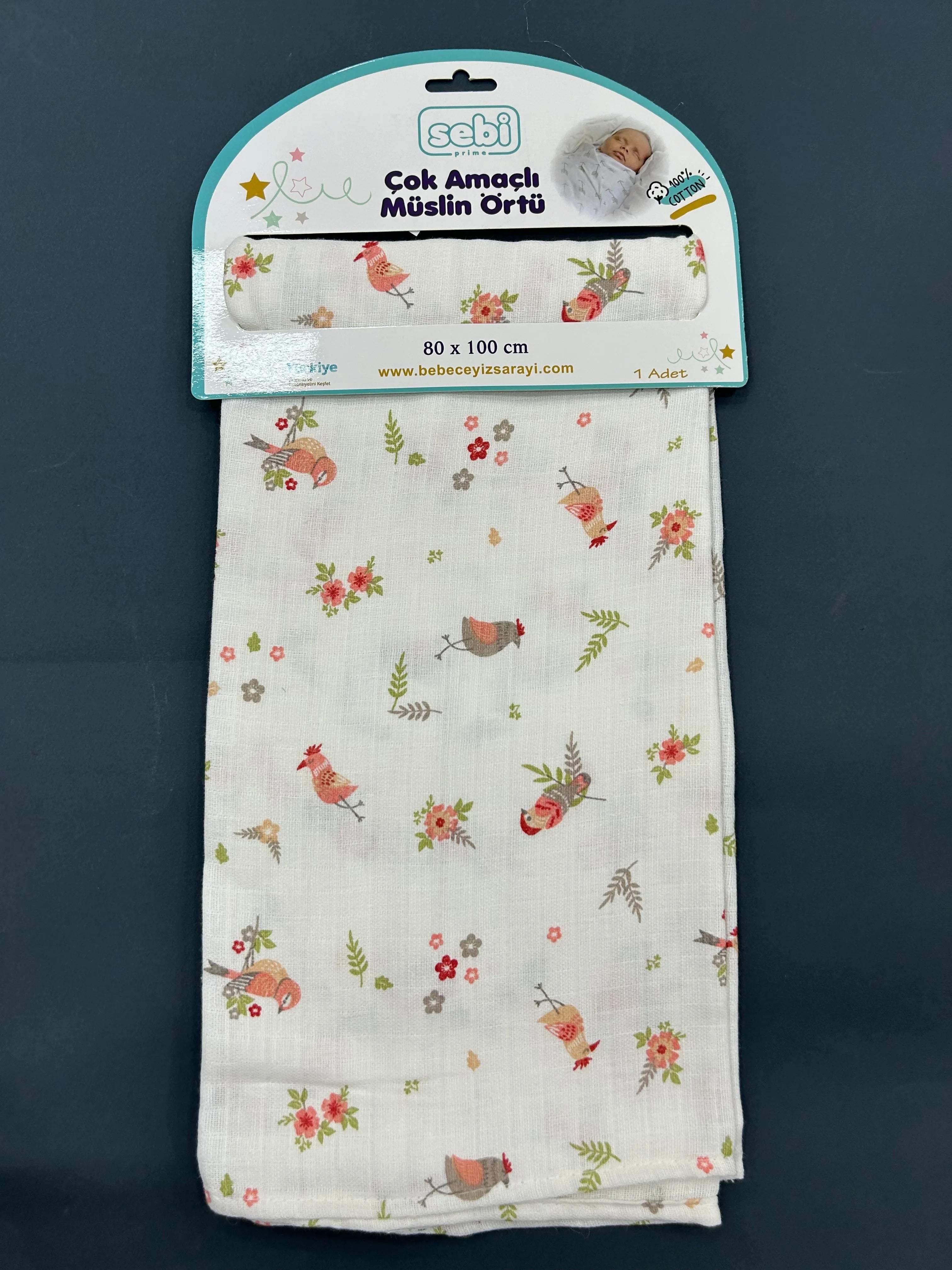 Sebi BébéHousse en mousseline multi-usages Sebi Baby 80X100 cm - Sebi - pour bébé Maroc -www.babyboss.ma